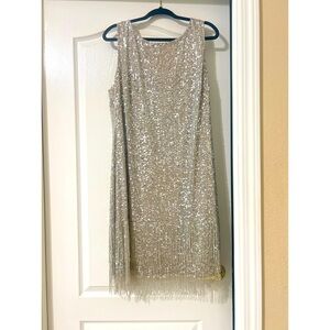 Gorgeous Adrianna Papell dress and gives Gatsby vibes